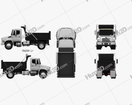 Hino 338 Dump Truck 2007 clipart