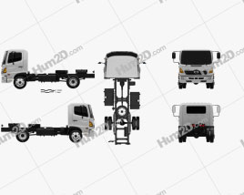Hino 500 FC (1018) Chassis Truck 2008 clipart