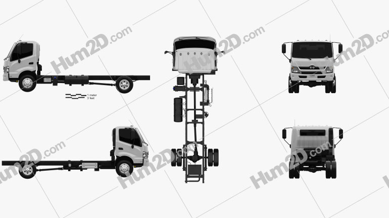 Hino 195 Chassis Truck 2012 clipart