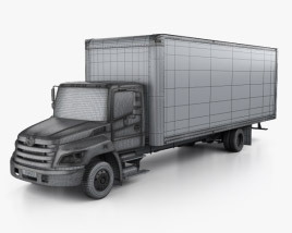 Hino 258 Box Truck 2017 clipart