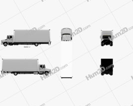 Hino 258 Box Truck 2013 clipart
