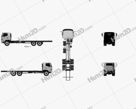 Hino 500 FC LWB Chassis Truck 2016 clipart