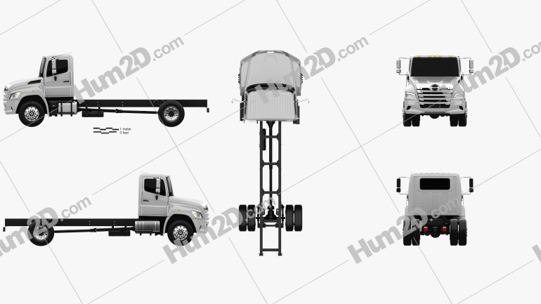 Hino XL Fahrgestell LKW 2019 clipart