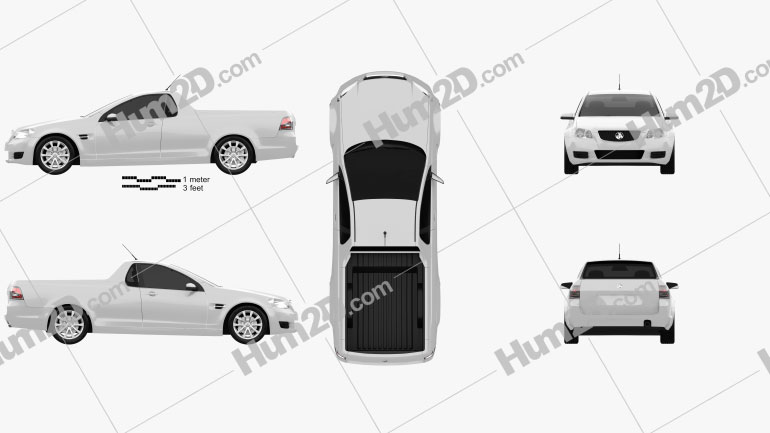 Holden VE Commodore UTE 2012 car clipart