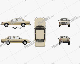 Holden Commodore with HQ interior 1980 car clipart