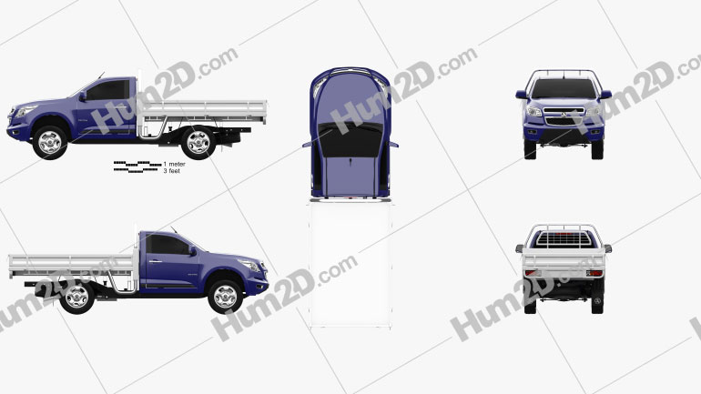Holden Colorado LS Single Cab Alloy Tray 2012 Blueprint