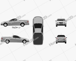 Holden Commodore Evoke ute 2013 car clipart