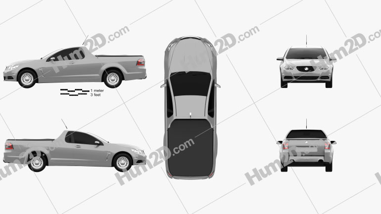 Holden Commodore Evoke ute 2013 car clipart