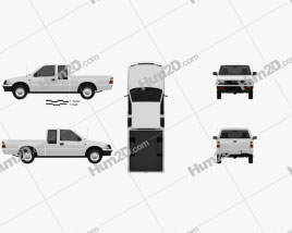 Holden Rodeo Space Cab 1997 car clipart