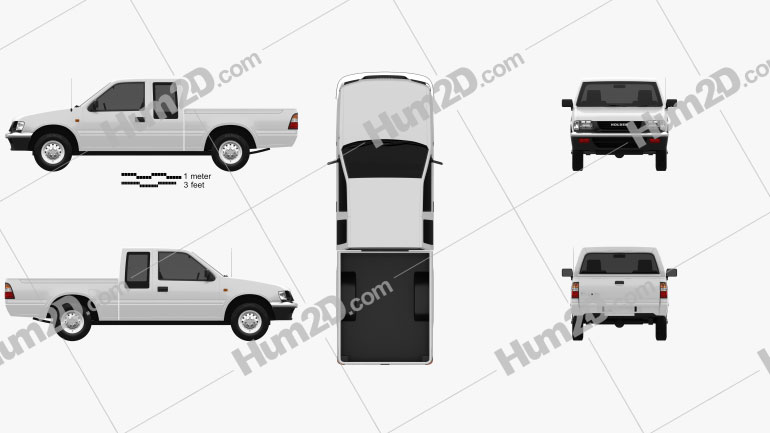 Holden Rodeo Space Cab 1997 car clipart