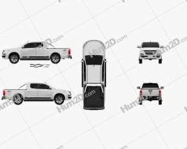 Holden Colorado Space Cab LTZ 2016 car clipart