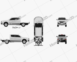 Holden Colorado LS Crew Cab Chassis 2016 car clipart
