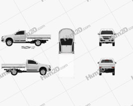 Holden Colorado LS Einzelkabine Alloy Tray 2016 car clipart