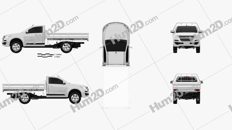 Holden Colorado LS Single Cab Alloy Tray 2016 PNG Clipart
