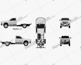 Holden Colorado LS Single Cab Chassis 2016 car clipart