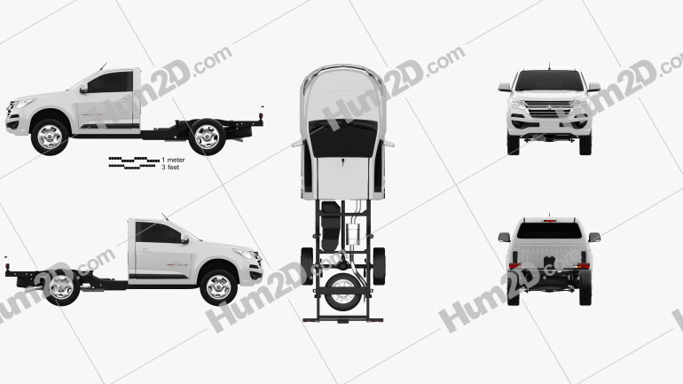 Holden Colorado LS Cabina única Chassis 2016 car clipart