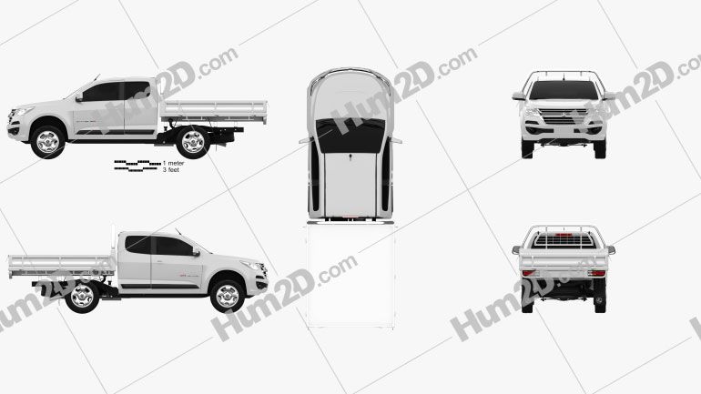 Holden Colorado LS Space Cab Alloy Tray 2016 Blueprint