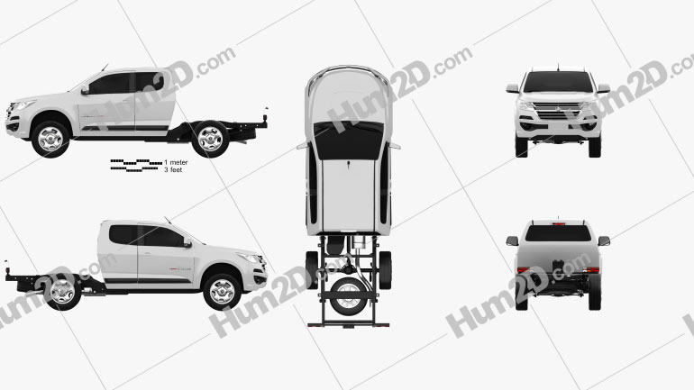 Holden Colorado LS Space Cab Chassis 2016 car clipart