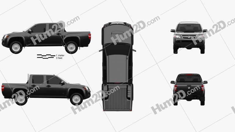 Holden Colorado LX Crew Cab 2008 Blueprint