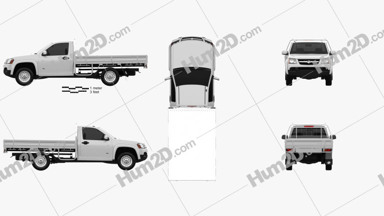 Holden Colorado LX Single Cab Alloy Tray 2008 PNG Clipart
