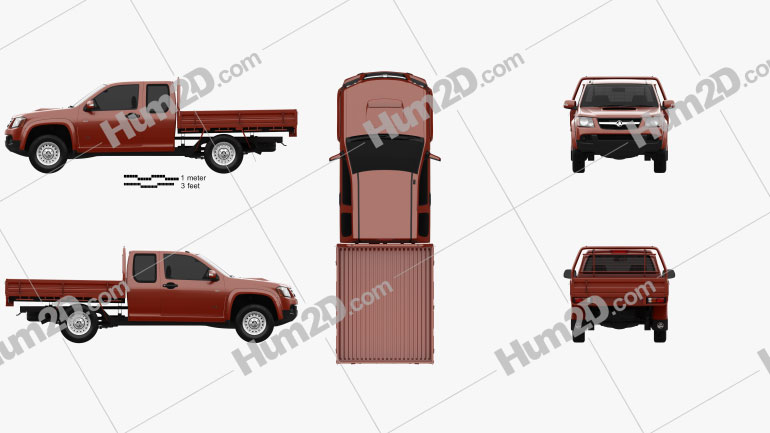 Holden Colorado LX Space Cab Alloy Tray 2008 car clipart