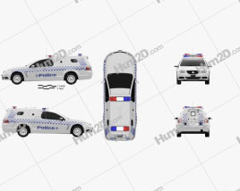 Holden Commodore ute Evoke Police 2013 car clipart