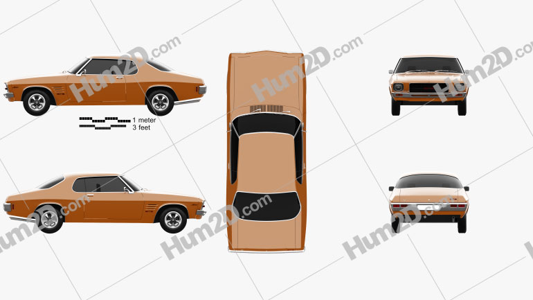 Holden Monaro GTS 350 Coupe 1971 car clipart