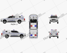 Holden Colorado Space Cab Divisional Van 2018 car clipart