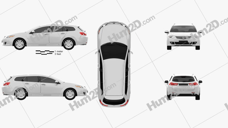 Honda Accord Tourer 2009 car clipart