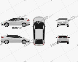 Honda Insight Hybrid 2010 car clipart