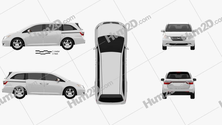 Honda Odyssey 2011 Clipart Image