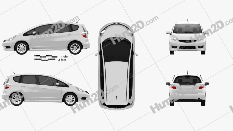 Honda Fit (Jazz) Sport 2012 car clipart