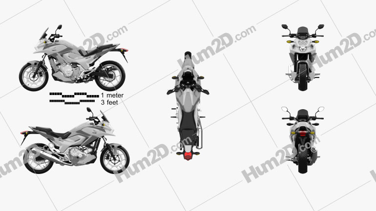 Honda NC700X 2012 Motorrad clipart