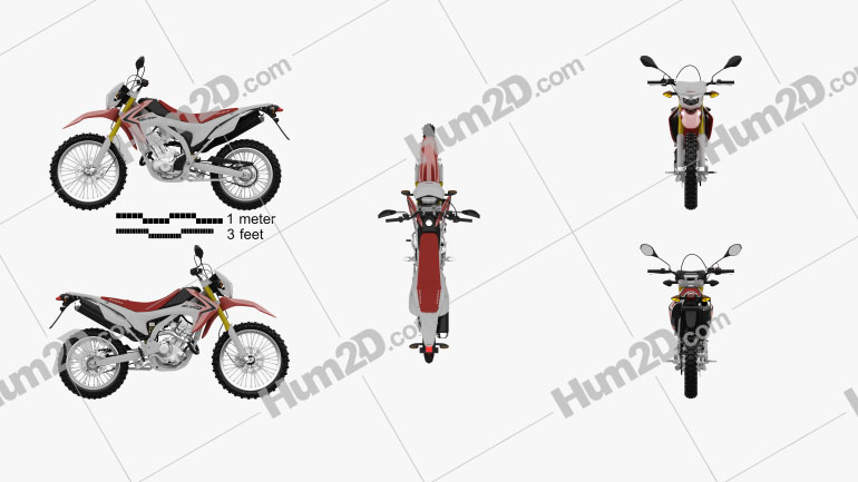 Honda CRF250L 2013 Motorcycle clipart