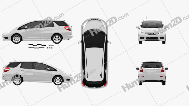 Honda Fit (Jazz) Shuttle 2012 car clipart