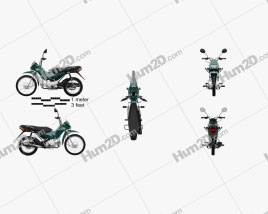 Honda POP 100 2012 Motorcycle clipart