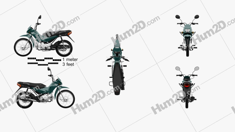 Honda POP 100 2012 Motorcycle clipart