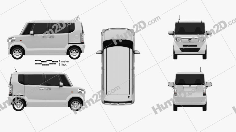 Honda N Box plus JF1 2012 Clipart and Blueprint in PNG - Download Vehicles  Clip Art Images