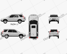 Honda CR-V 2002 car clipart