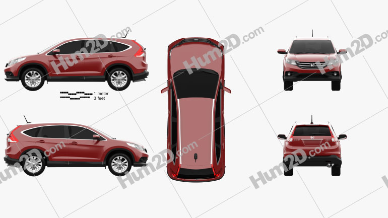 Honda CR-V EU 2012 car clipart