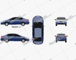 Honda City 2012 car clipart