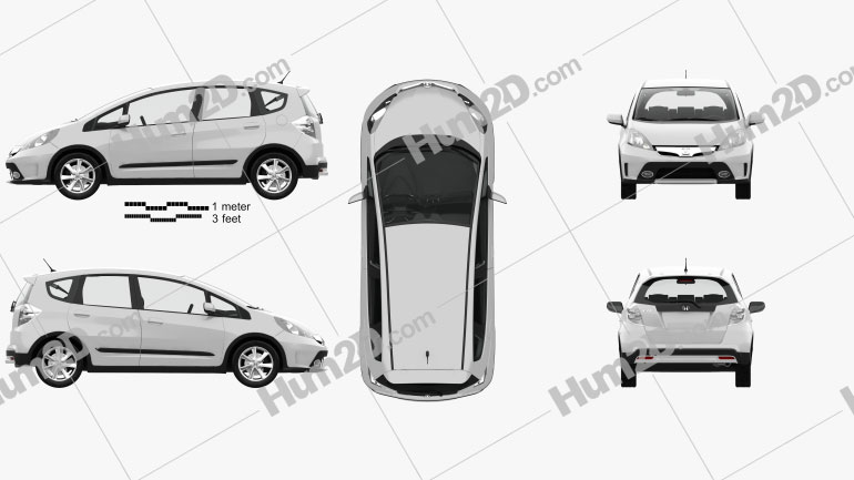 Honda Fit (GE) Twist com interior HQ 2013 car clipart