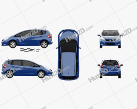 Honda Jazz 2010 car clipart