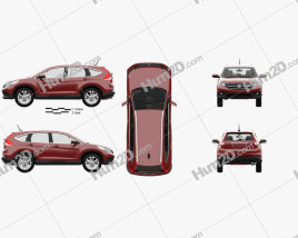 Honda CR-V EU com interior HQ 2012 car clipart