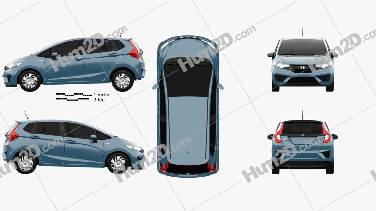 Honda Fit (Jazz) 2014 car clipart