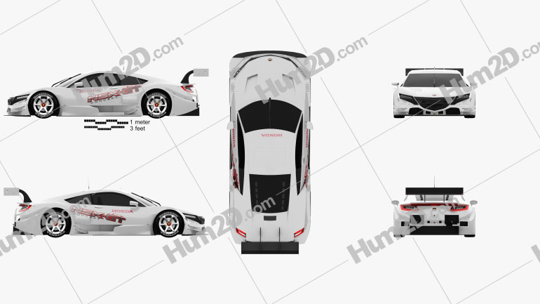 Honda NSX GT 2013 car clipart
