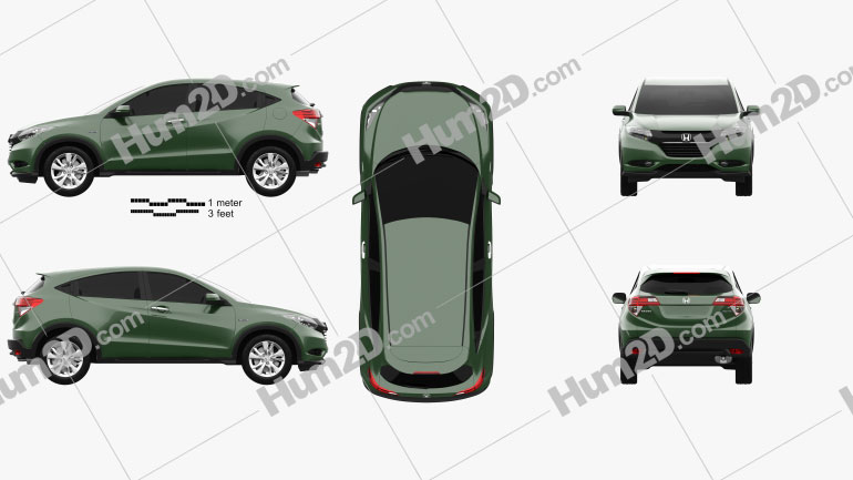 Honda Vezel (HR-V) 2014 car clipart