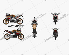 Honda CBR125R 2012 Motorcycle clipart