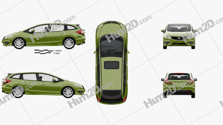 Honda Jade with HQ interior 2014 Clipart Image
