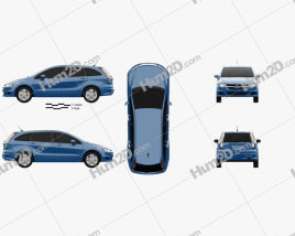 Honda Stream 2009 car clipart